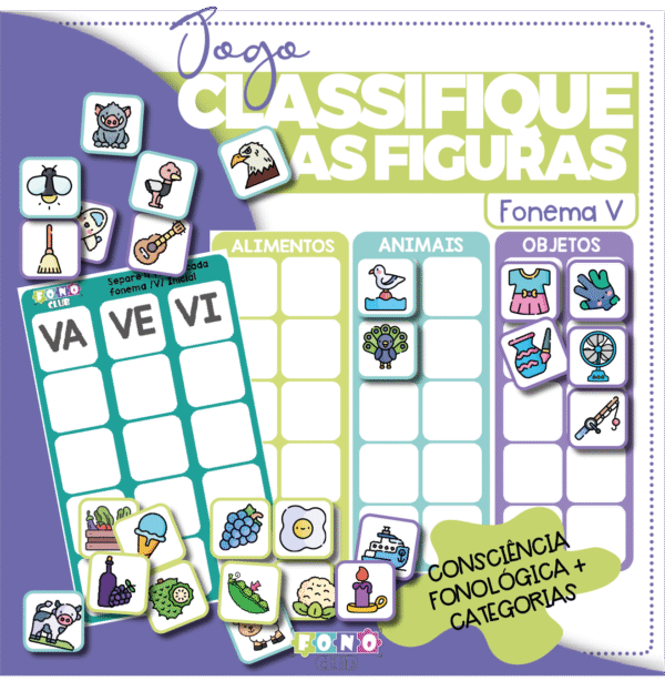 Capa do jogo Classifique as Figuras Fonema V