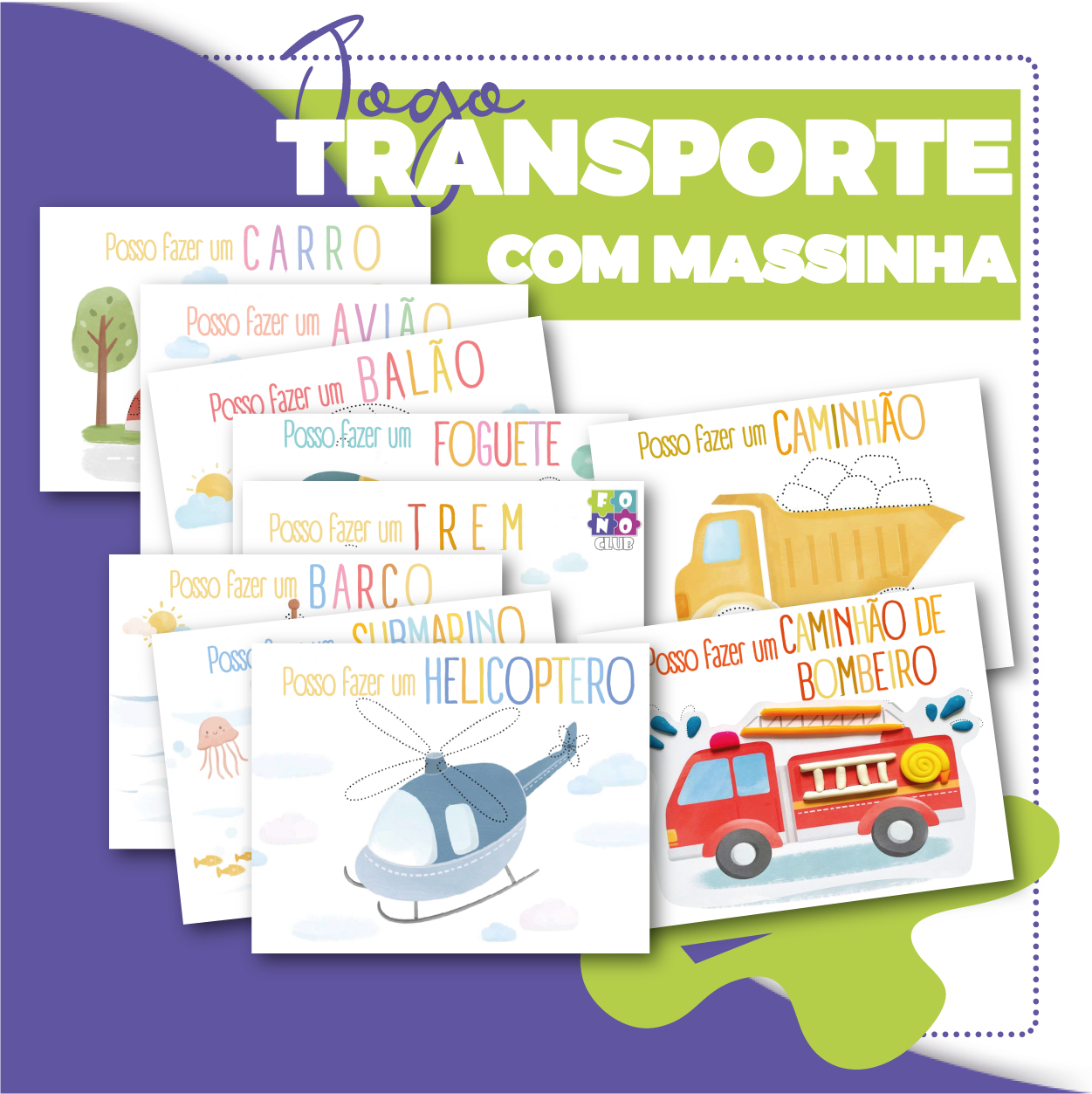 Capa do jogo Transporte com Massinha: Produto FonoClub