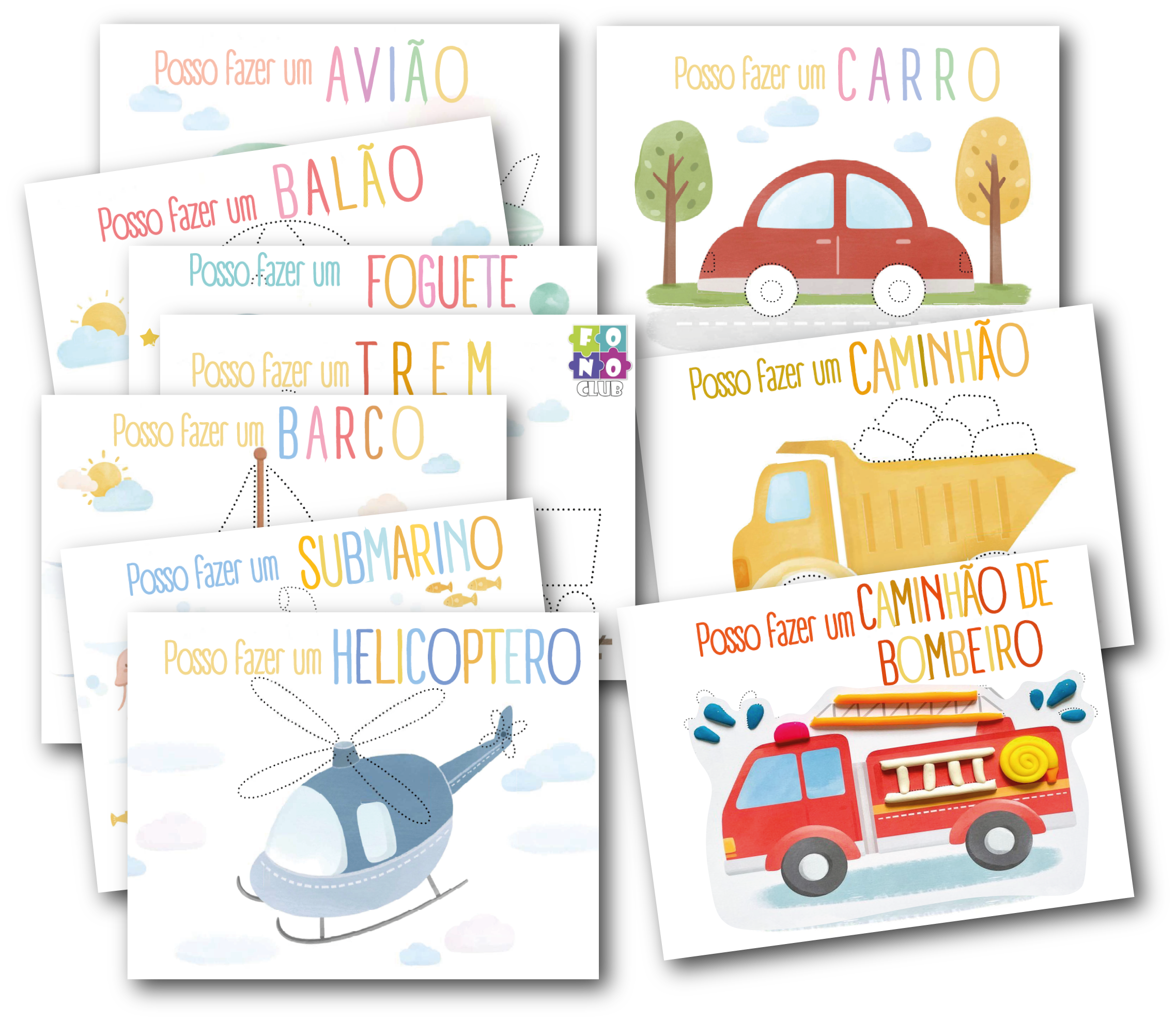 Transporte com Massinha: Produto FonoClub - Imagem 2